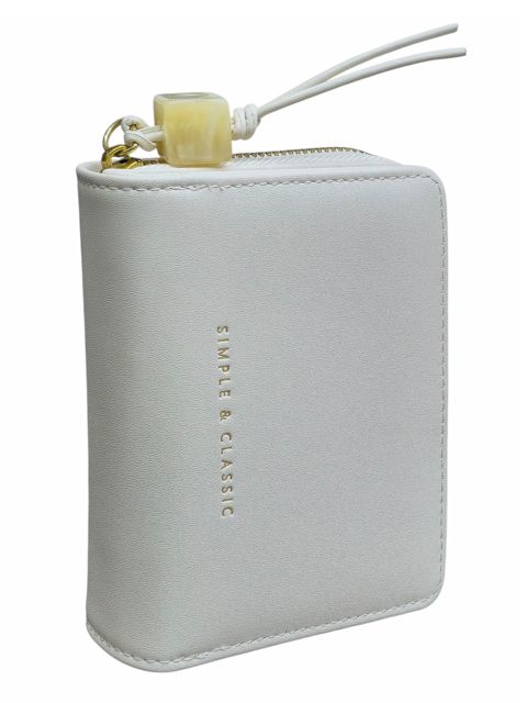 Qadınlar üçün poliuretan pulqabı, ağ, 6 kart bölməsi, 9x11.5 sm, Çin istehsalı - Yadas_E2052-B050_White — Bakı