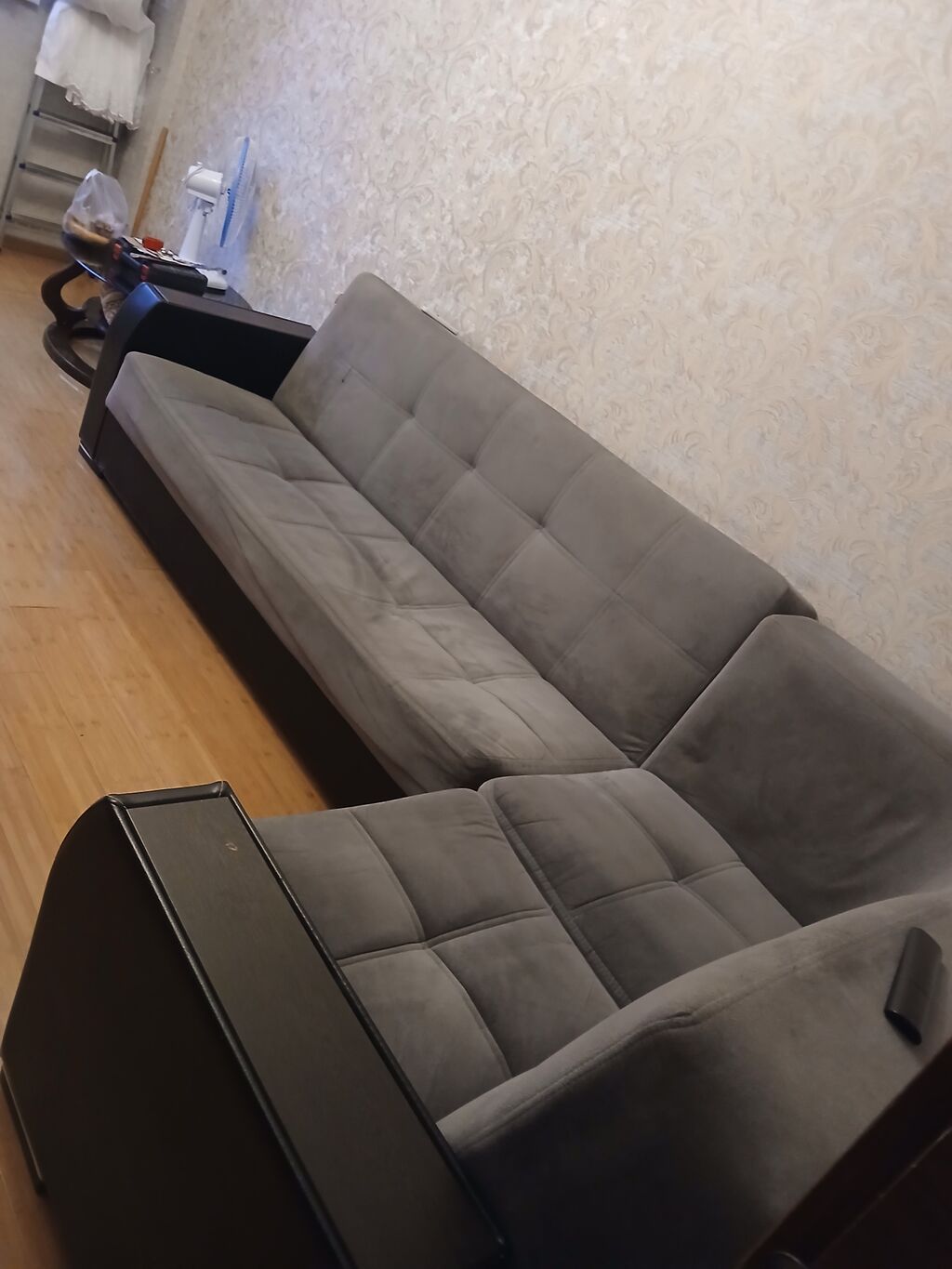 Künc divan, İşlənmiş, Açılan, Bazalı, Vеlur parça, Çatdırılma yoxdur — Divanlər, Xırdalan (3)