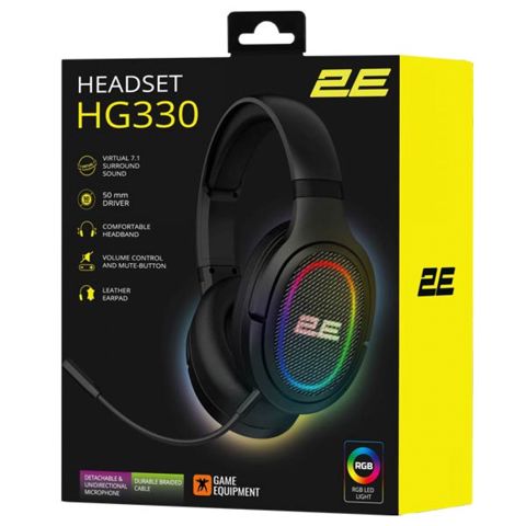 2E HG330 7.1 Gaming Headset Black 2E-HG330BK-7.1 — Bakı