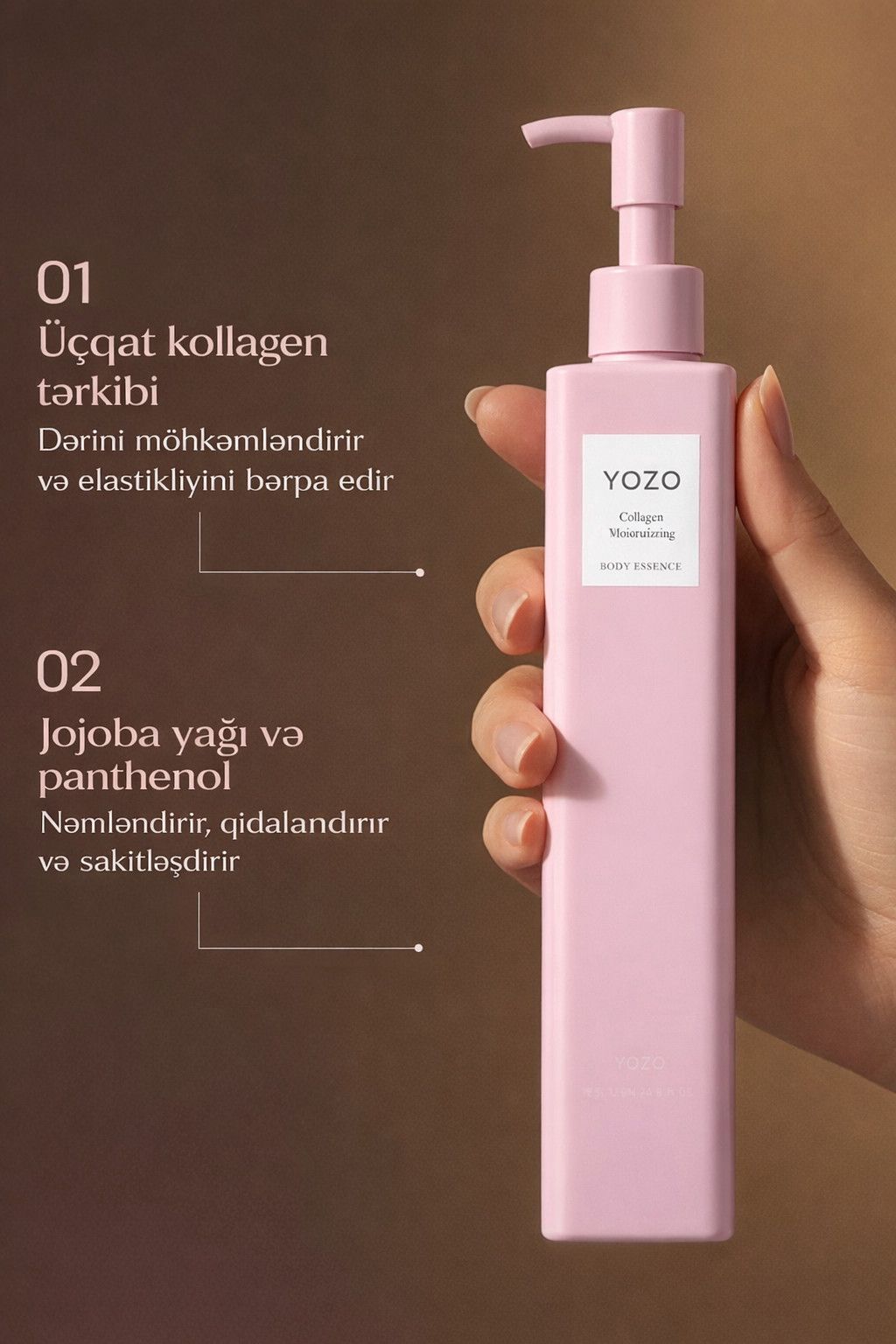 Bədən üçün krem-süd Yozo Collagen Moisturizing, 250 ml — Mallar, Bakı (3)