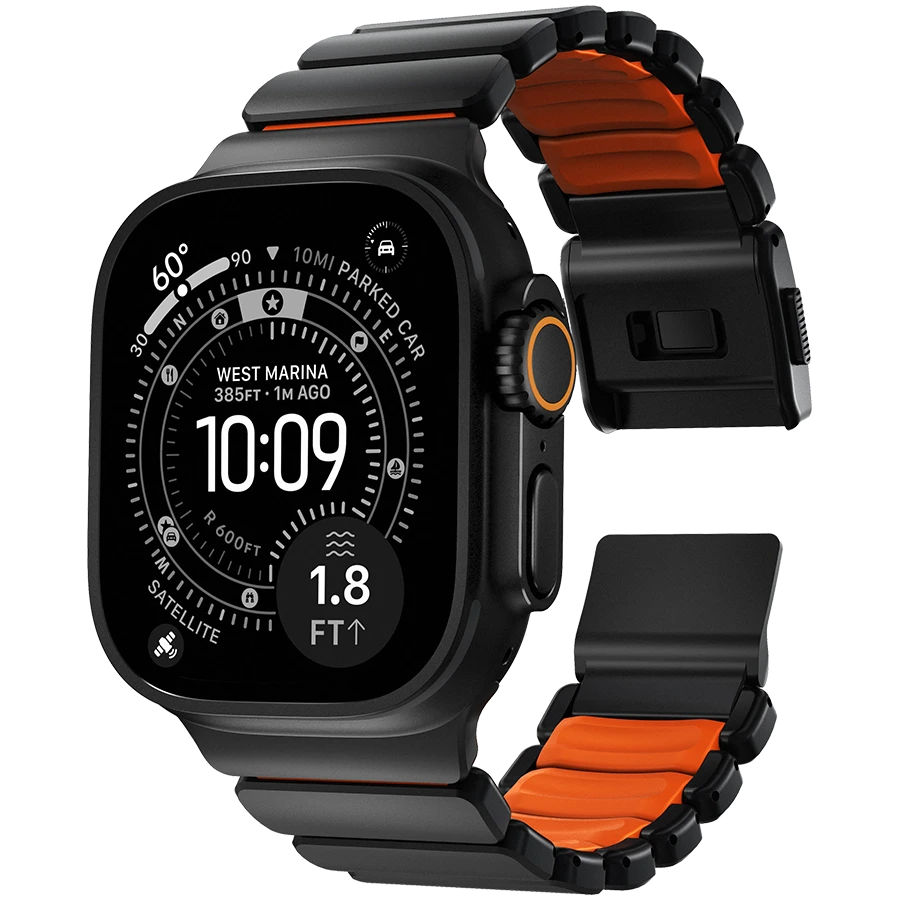 Kəmər Nomad Apple Watch üçün, 46/49 mm, Black Hardware/Black — Ağıllı saatlar, Bakı (4)