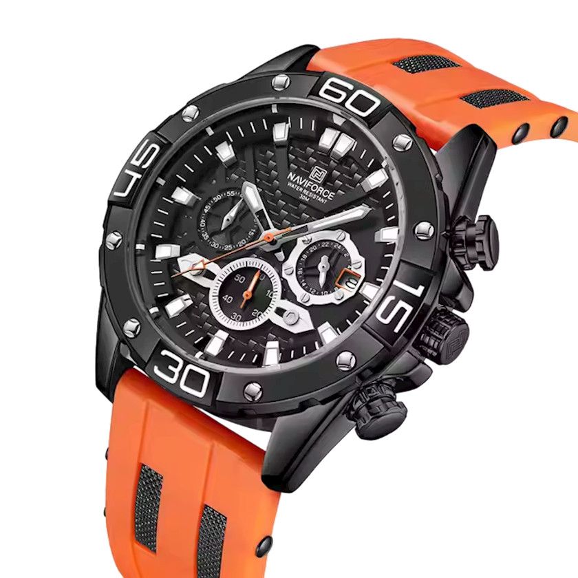 Qol saatı kişilər üçün Naviforce NF9202 Black/Orange — Mallar, Bakı