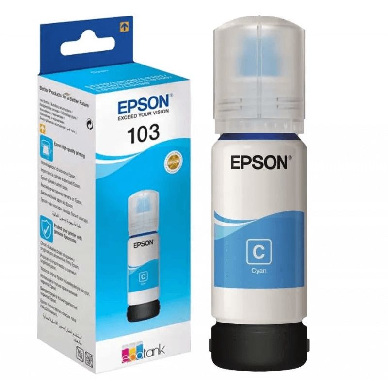 Epson kartric 103 EcoTank Cyan ink bottle C13T00S24A — Printerləri, Bakı