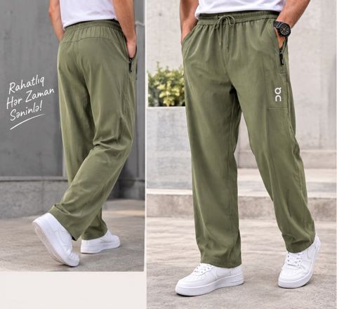 Kişilər üçün idman şalvarı 87964431, yaşıl, elastan/poliester, ölçü 3XL — Bakı