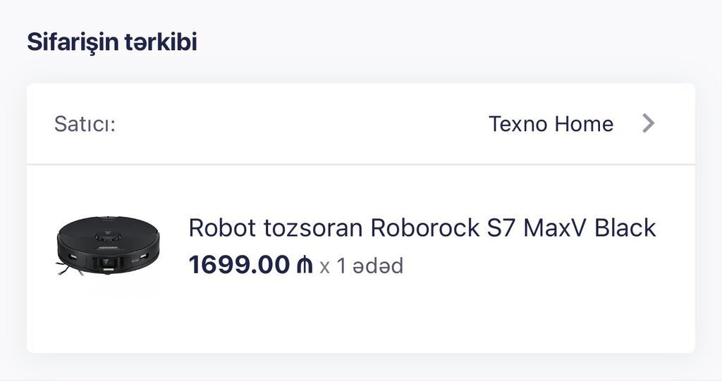 Tozsoran ideal vəziyyətdədir. Qısa müddət istifadə olunub. Bütün — Robot tozsoran, Bakı (3)