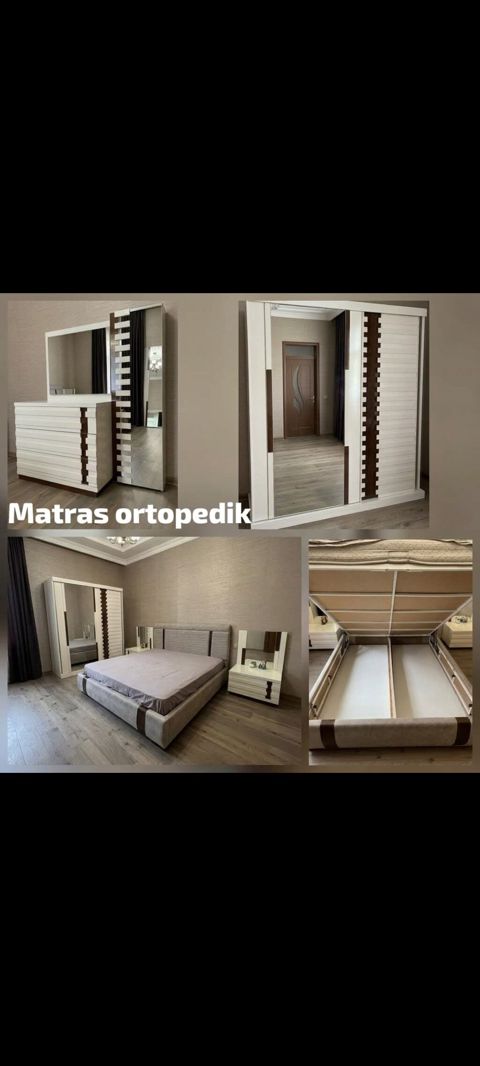 İkinəfərlik çarpayı, Dolab, Komod, 2 tumba, İşlənmiş — Bakı