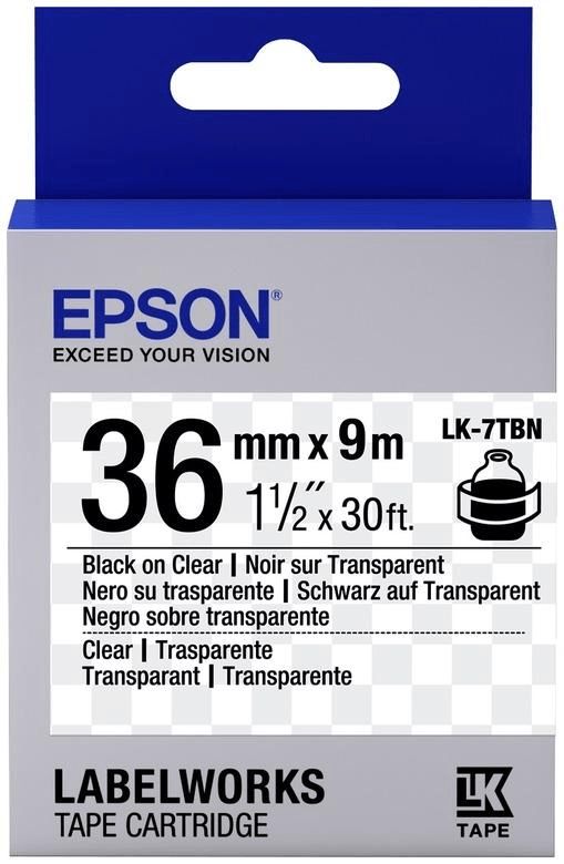 Lent kartric Epson Tape - LC7TBN9 Clear Blk/Clear 36/9 C53S628404-D — Printerləri, Bakı