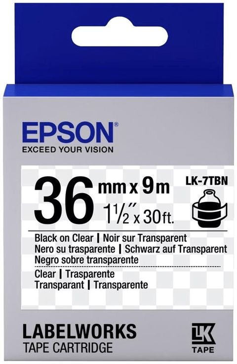 Lent kartric Epson Tape - LC7TBN9 Clear Blk/Clear 36/9 C53S628404-D — Bakı