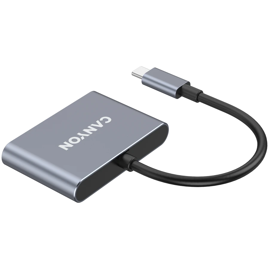 Multiport adapter Canyon DS-3 USB, Tünd Boz — Smartfon aksesuarları, Bakı (3)