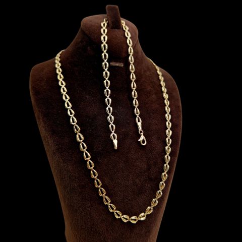 Zinət dəsti boyunbağı və qolbaq Azgold 10472, qızıl 585 əyar VJ382896 No Brand — Bakı