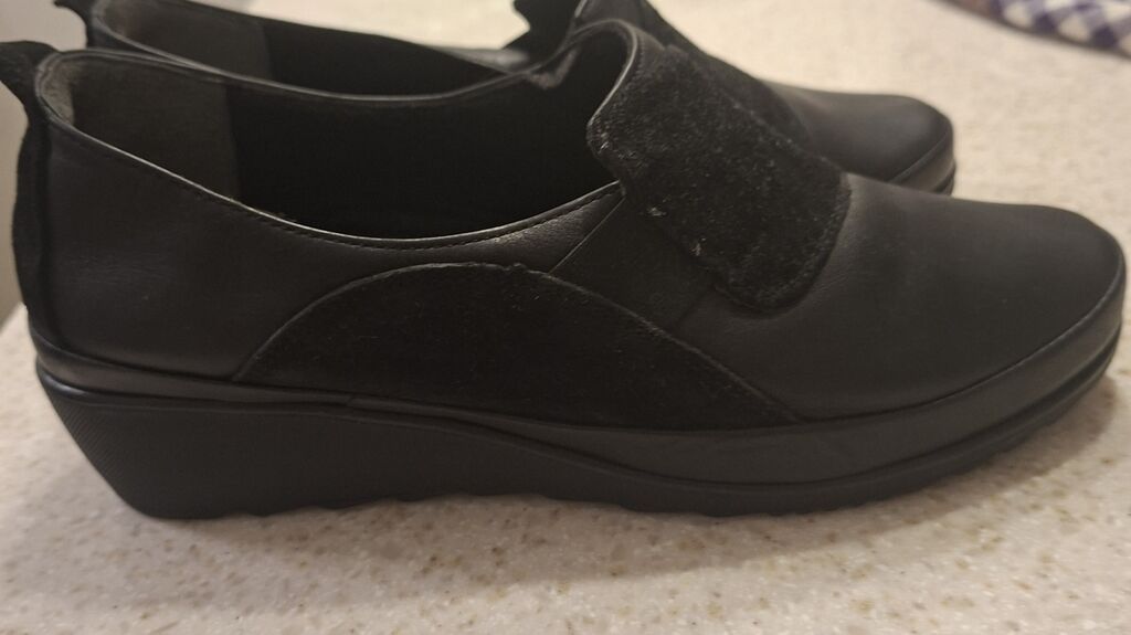 Qadın ayaqqabısı – qara rəng, slip-on model - Üst material: dəri və — Mokasin, Bakı (2)