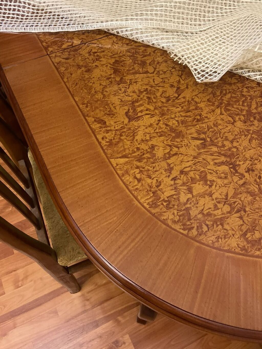 Ağac yemək otağı dəsti - Komlekt: 1 oval masa + 6 stul - Material — Masalar və stullar, Bakı (3)