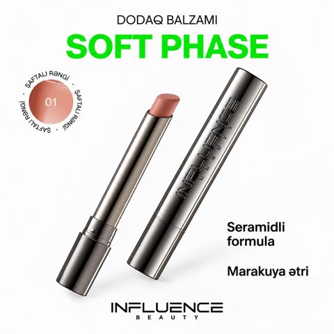 Dodaq balzamı Influence Beauty Lip balm Soft Phase ton 01, 12 q — Bakı