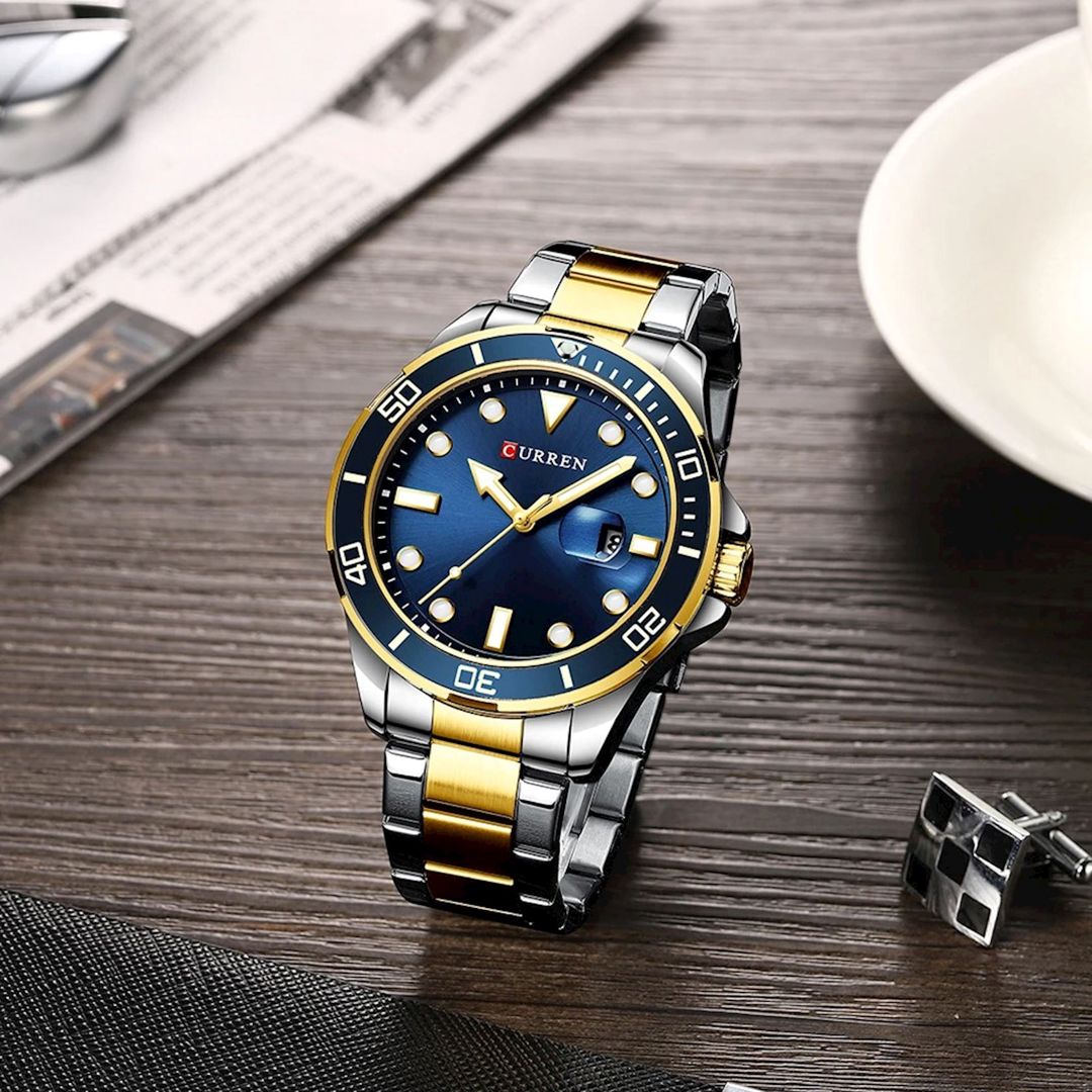 Qol saatı Curren 8388 Silver Gold Blue — Mallar, Bakı (2)