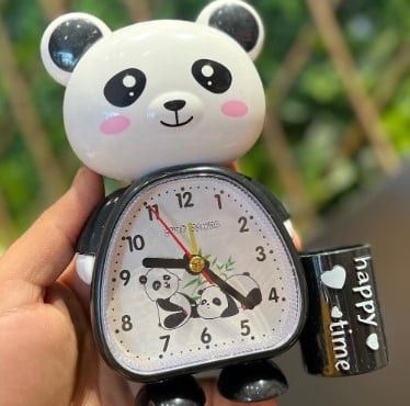 Masaüstü və yerüstü saatlar Qara Panda Stolüstü Saat Cazibədar dizayn, ikili siqnal, mürgü funksiyası, gecə işığı, batareya ilə işləyir, dəyirmi forma, 5x2 sm - tor_0173 — Mallar, Bakı (3)