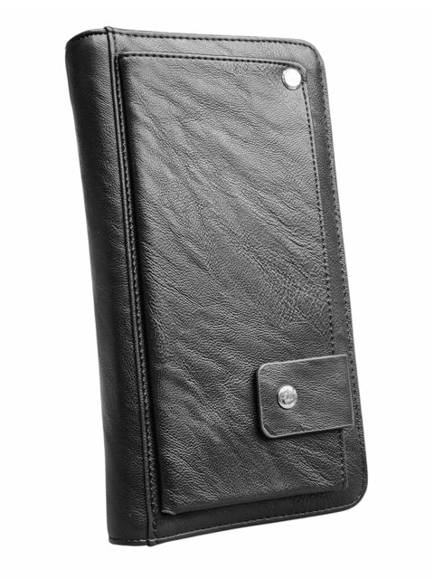 Uniseks poliuretan klatç, qara, 21.5x11 sm, 13 plastik kart bölməsi, Çin istehsalı - Boxiden_A251_Black — Bakı