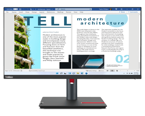 Monitor Lenovo ThinkVision P24h-30 63B3GAR6EU — Monitorlər, Bakı (2)