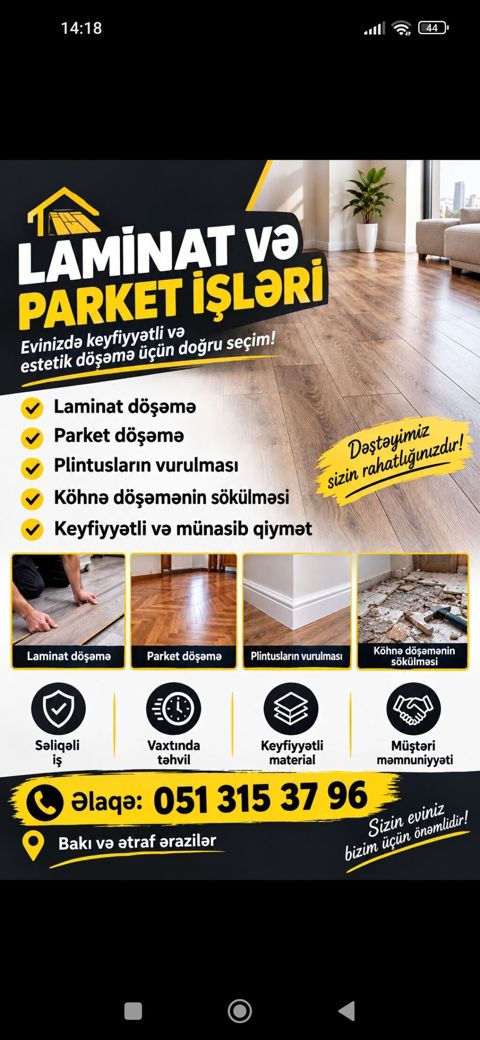 Yolka laminat Evinizdə keyfiyyətli və estetik döşəmə üçün peşəkar — Digah