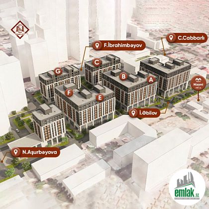 Satılır 4 otaqlı 206.7 m² yeni tikili Nizami m — Mənzil (7)