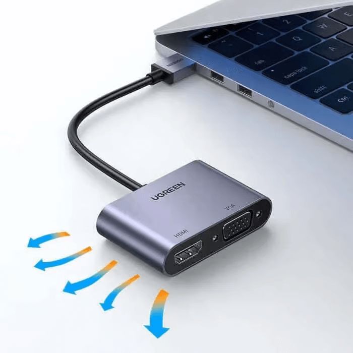 Konverter 20518 ugreen USB 3.0 to HDMI / vga converter CM449 — Kompüterlər və noutbuklar, Bakı (2)