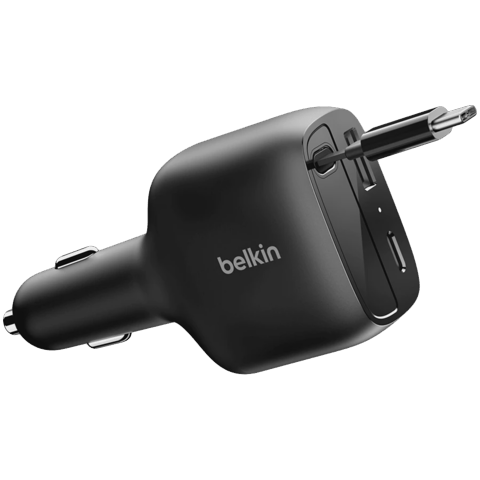 Avtomobil üçün adapter Belkın Usb/usb-c, 75 Vt, Qara — Зарядтау құрылғылары