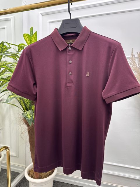 Kişilər üçün polo 68788895, tünd qırmızı, pambıq, ölçü L — Bakı
