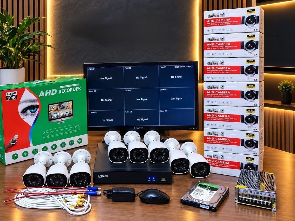 Monitor 20 Ekran 5 MP DVR 8 çıxışlıdir Təzədir) Telefondan izləmə — Surveillance sistemləri, Sumqayıt