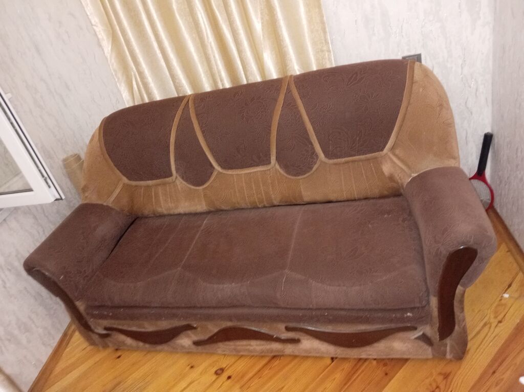Çəkilişli divan – açılıb-bağlanan model - Ölçü: təxminən 2-yerlik — Divanlər, Bakı (4)