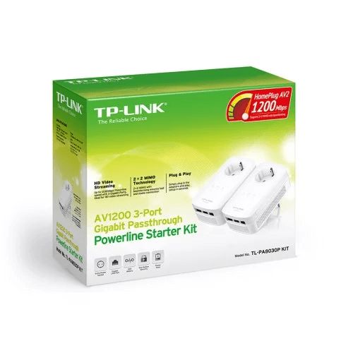TP Link 3-Port Powerline Starter Adapter TL-PA8030P KIT — Şəbəkə və server avadanlığı, Bakı (3)