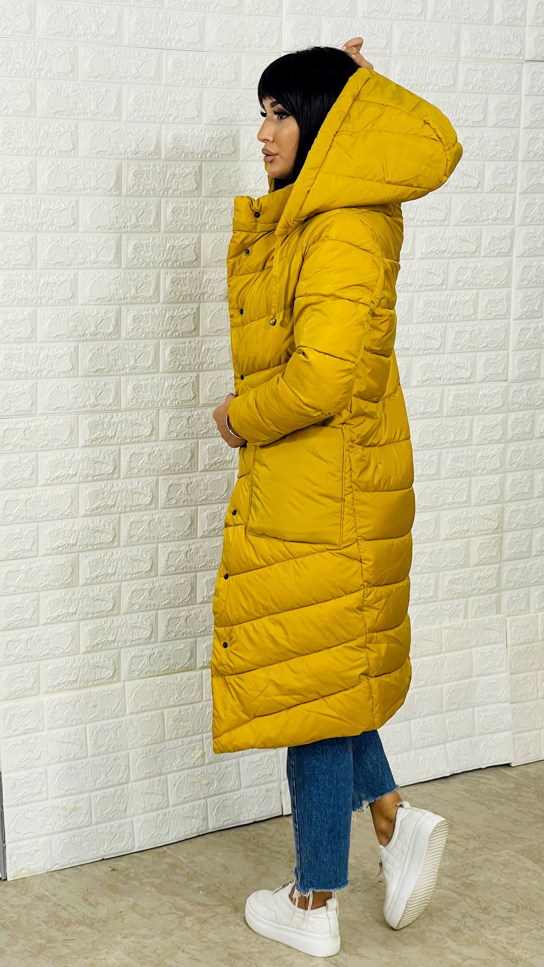 Qadınlar üçün qış gödəkçəsi mir_71010, sarı, polyester, ölçü 38 — Mallar, Bakı (3)