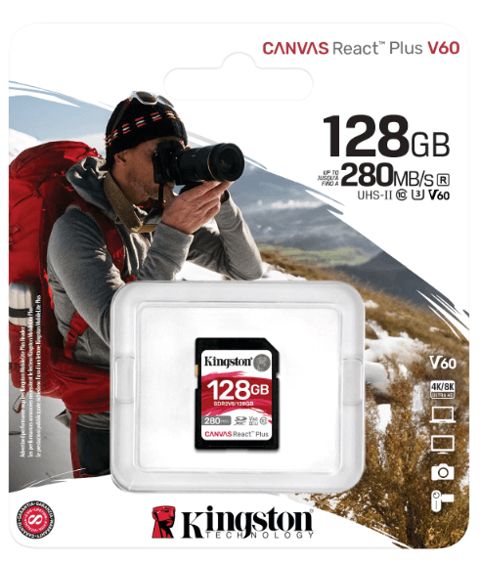 Yaddaş kartı Kingston 128GB Sdxc II V60 React Plus SDR2V6/128GB — Bakı