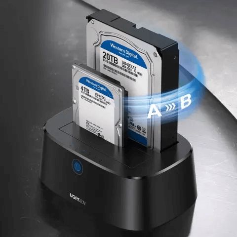 HDD Docking Station - 50857 Ugreen USB 3.0 to Sata Dual-Bay Hard Drive CM198 — Kompüterlər və noutbuklar, Bakı (2)