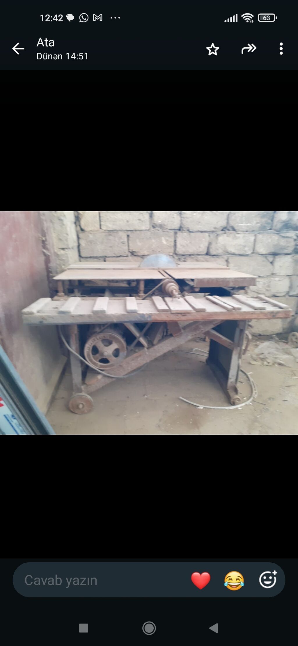 Ağac emalı üçün stasionar dairəvi mişar (stolüstü format-kəsim tipli) — Stanoklar, Bakı (2)