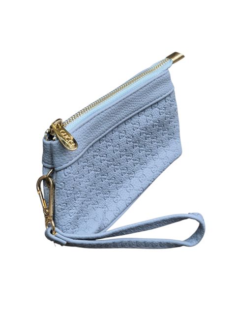 Qadınlar üçün poliuretan klatç, mavi, 17x10 sm, Çin istehsalı - WalletCo_Printed-CosmeticBag_Blue — Bakı