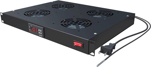 Rack üçün Fan module 19" with digital thermostat, 4 fans — Bakı