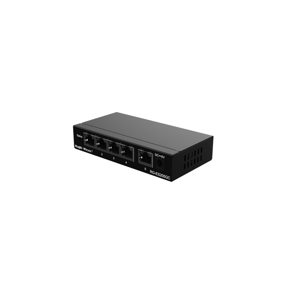 Reyee Switch RG-ES205GC(5-Port Gigabit Smart Switch, 5 Gigabit RJ45 Ports, Desktop Steel Case) — Kommutatorlar və marşrutlayıcılar, Bakı (2)