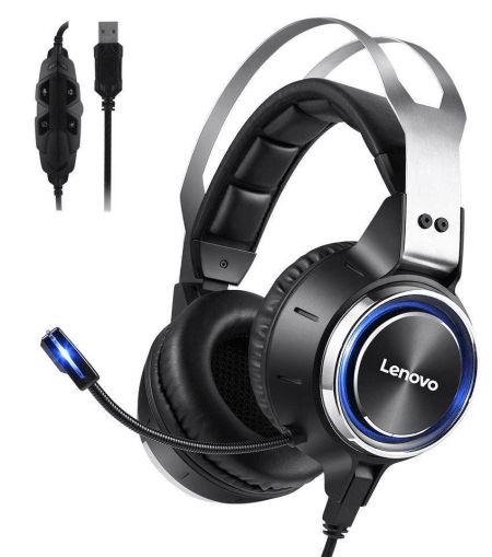 Qulaqlıq Lenovo HS25 Wired Gaming Headset Black PTMC02769 — Kompüterlər və noutbuklar, Bakı