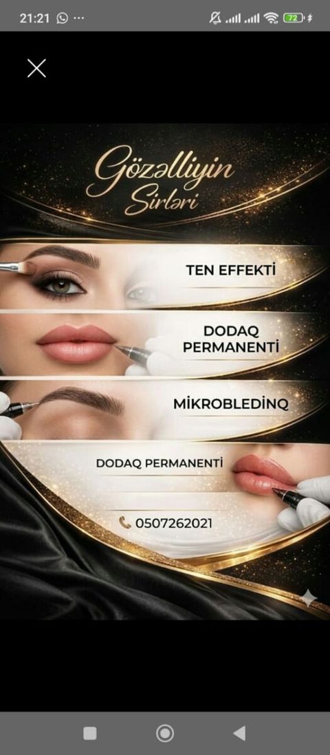 Permanent makiyaj və qaş-xətt xidmətləri Təklif olunan prosedurlar — Sebine
