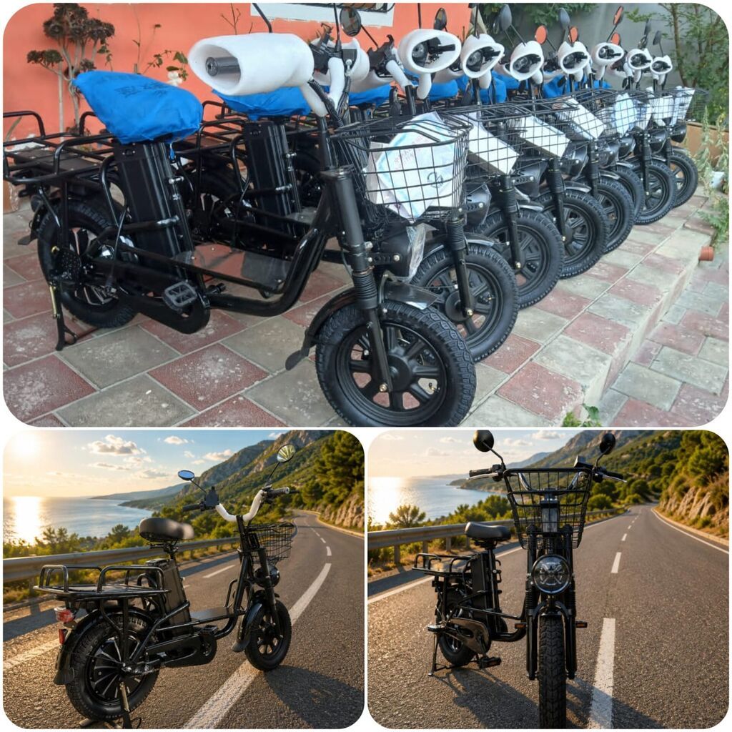 Elektrikli yük velosipeti. Biri 1500 azn.80 -100 km 1 sarjla, 60 volt — Mopedlər və skuterlər, Bakı