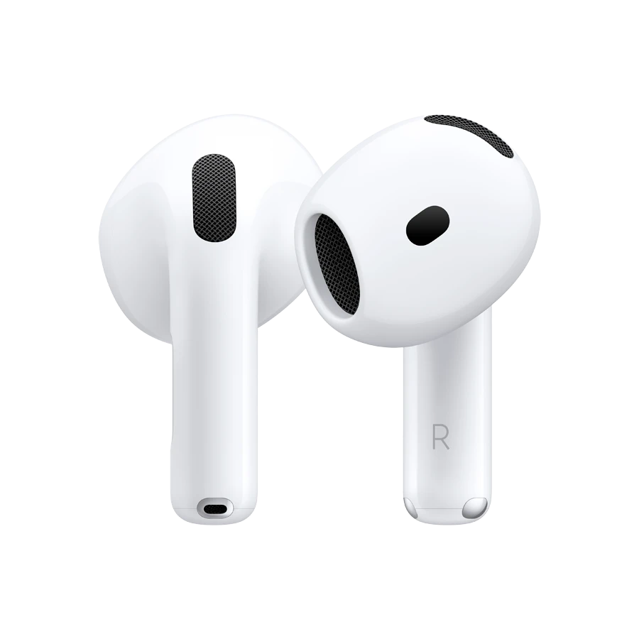 Qulaqlıqlar Apple AirPods 4 aktiv səsboğma ilə, Ağ — Bakı