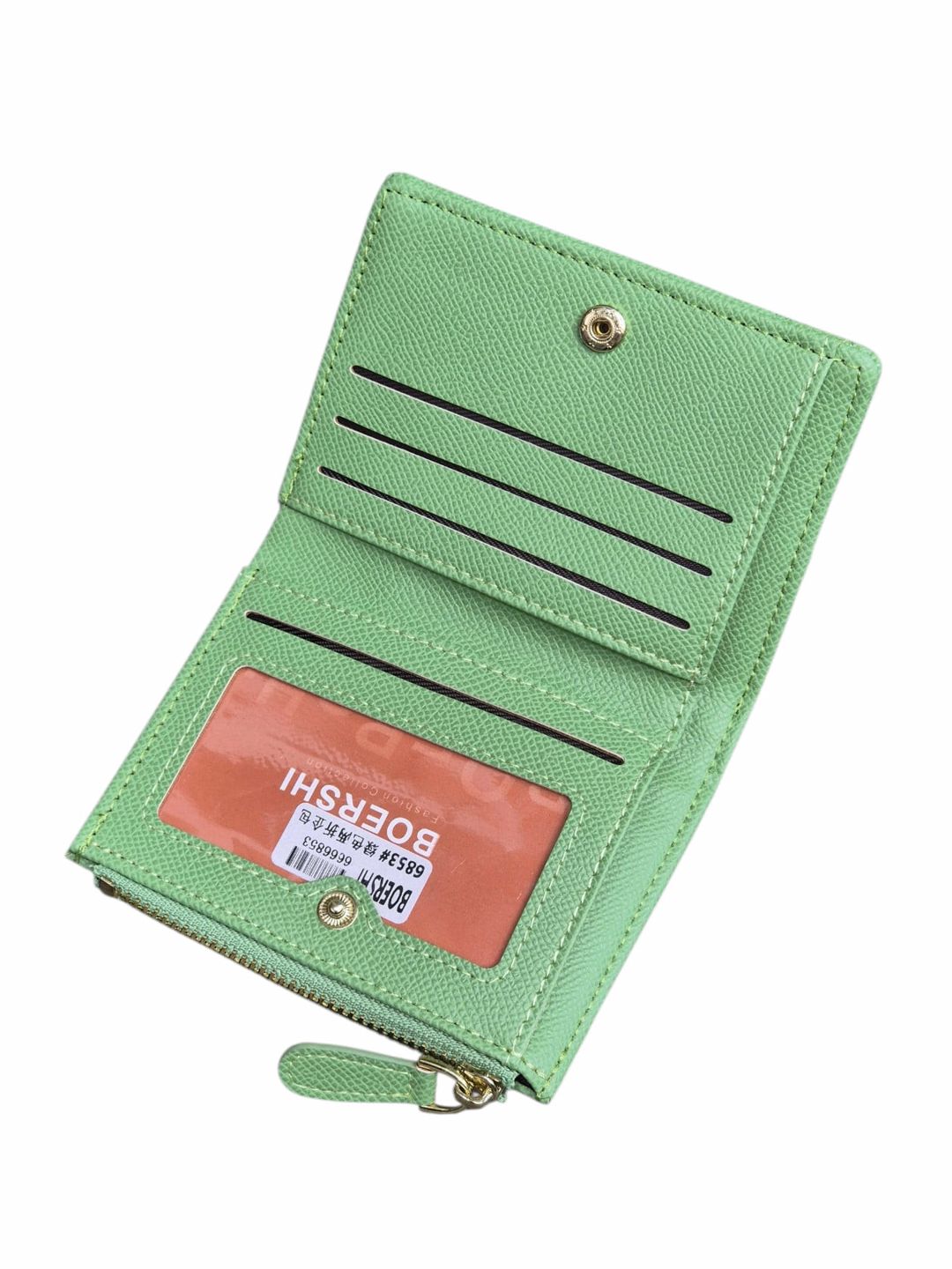 Qadınlar üçün poliuretan pulqabı, yaşıl - Boershi_6853_Green — Mallar, Bakı (3)