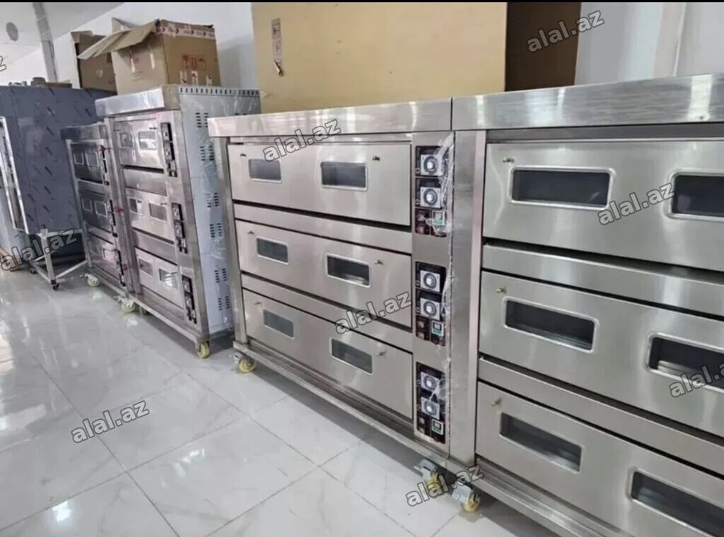 Elektrik soba, Çörək, Şirniyyat üçün, Pizza, 3 mərtəbəli, Yeni — Biznes və avadanlıq, Bakı