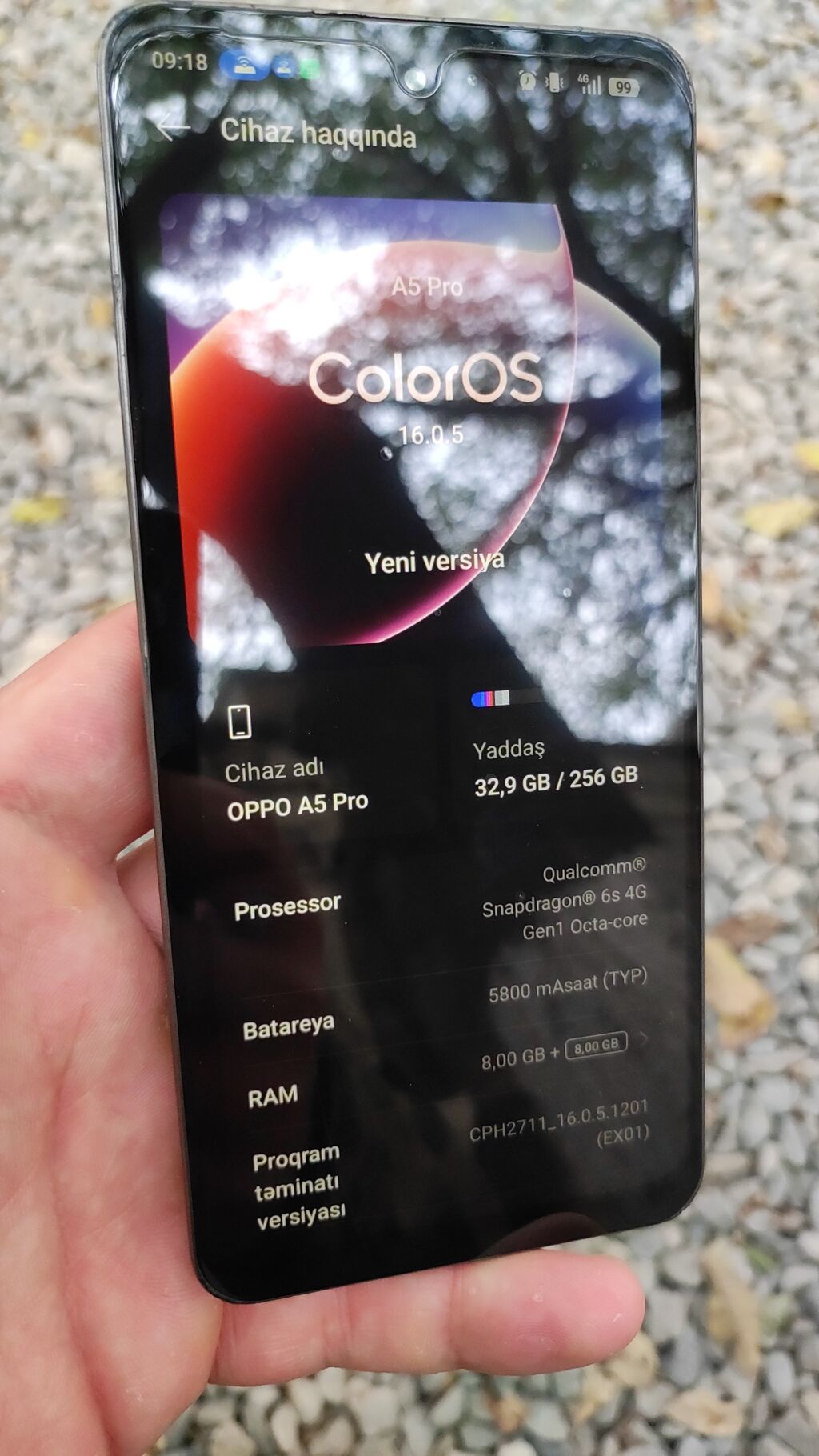 Oppo A5 Pro, 256 GB, Barmaq izi, İki sim kartlı — OPPO, Bakı (3)