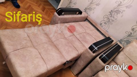 Sifariş sistemi olan divan, bej rəng — Bakı