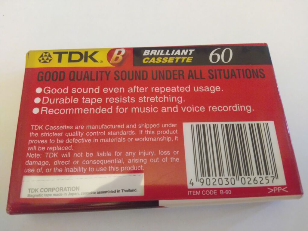 Zavod plyonkasında TDK B60 audio kaseti (Yeni). Kolleksiyaçılar və — Musiqi və filmləri, Bakı (2)