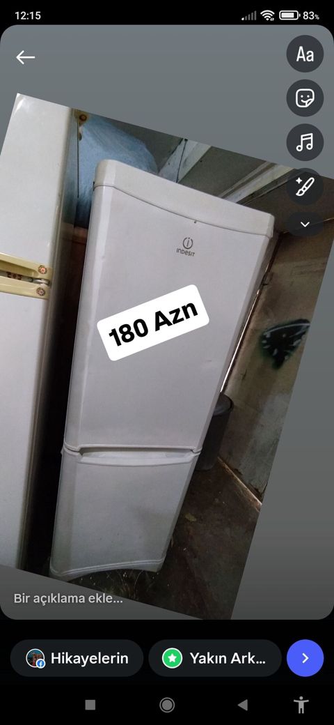 Soyuducu və mini-soyuducu 1) Indesit iki qapılı soyuducu - Rəng: ağ — Digah