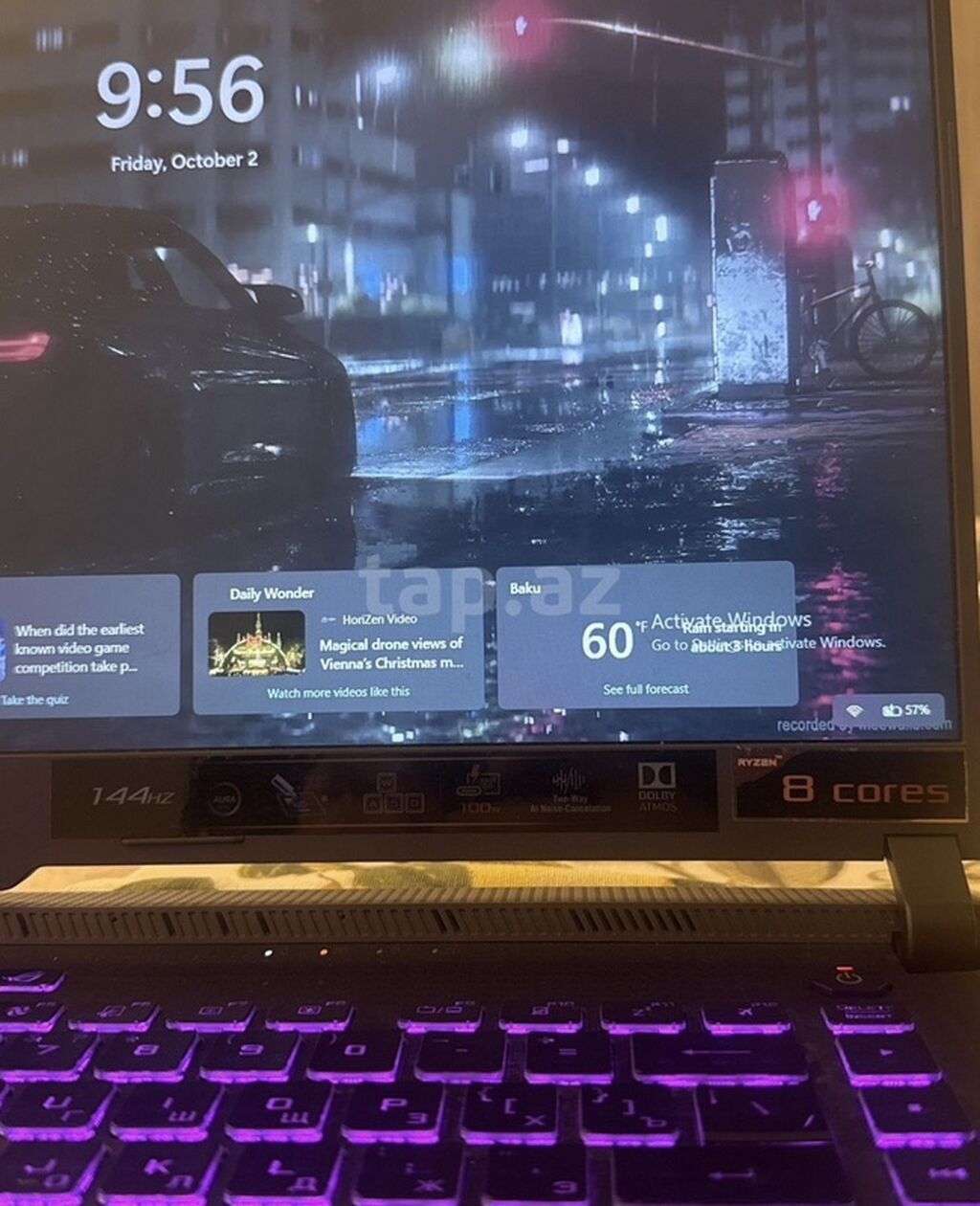 ASUS ROG Strix G (G513) oyun noutbuku - Ekran: 15.6" Full HD, 144 Hz — Asus, Bakı (6)