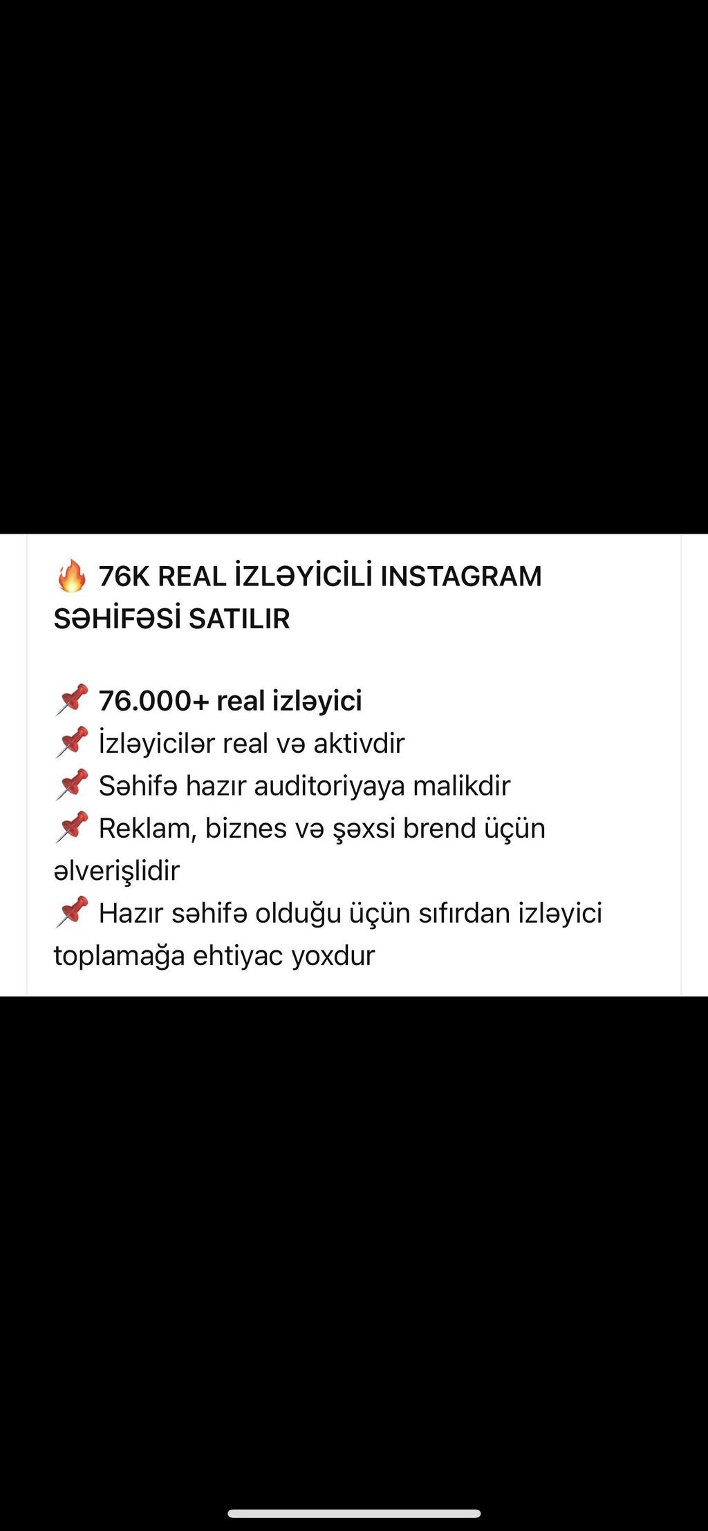 76K real izləyicili Instagram səhifəsi - 76.000+ real izləyici — Hazır biznes, Bakı (3)