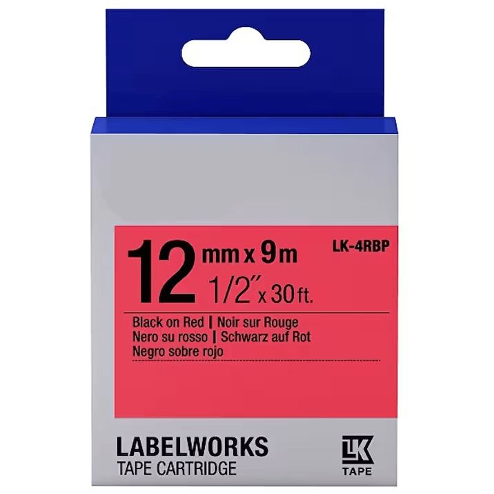 Lent kartric Epson Tape - LK4RBP Pastel Blk/Red 12/9 C53S654007 — Printerləri, Bakı