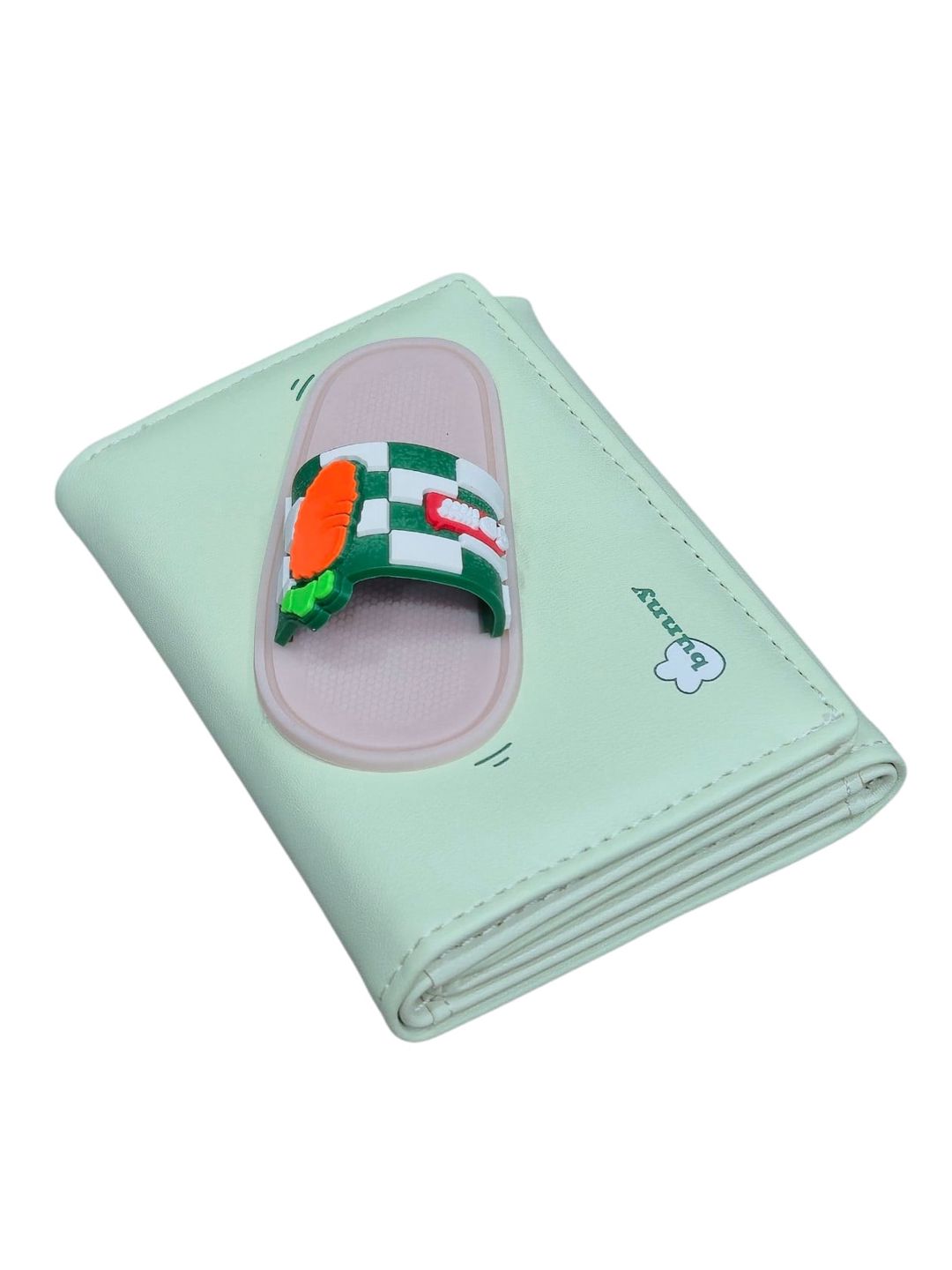Qızlar üçün poliuretan pulqabı, açıq yaşıl - Yadas_878-6120_Green — Mallar, Bakı (2)